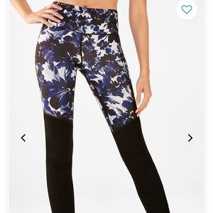 Blue and Black Floral Fabletics Leggings